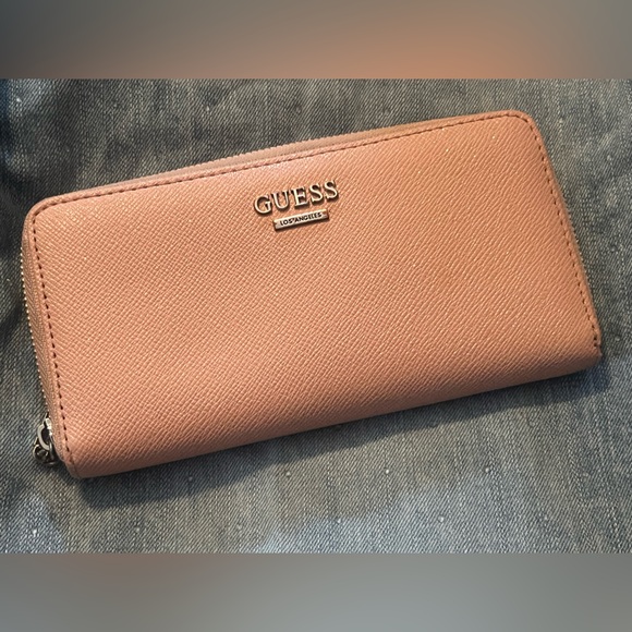 Guess Handbags - Guess Blush Pink Sparkle Wallet